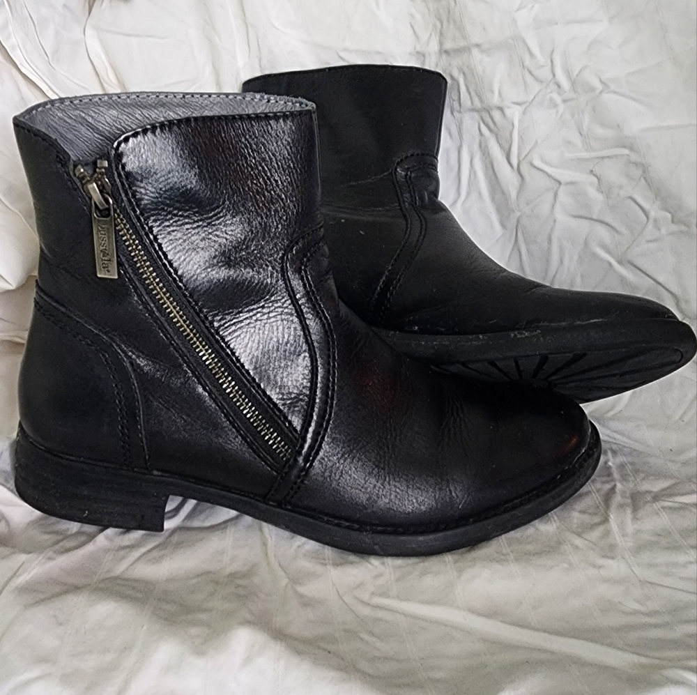 Leather Biker Style Boots